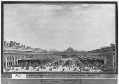 Tuin van het Palais Royal, 1785 door Louis Nicolas de Lespinasse